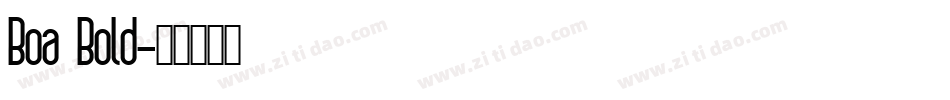 Boa Bold字体转换